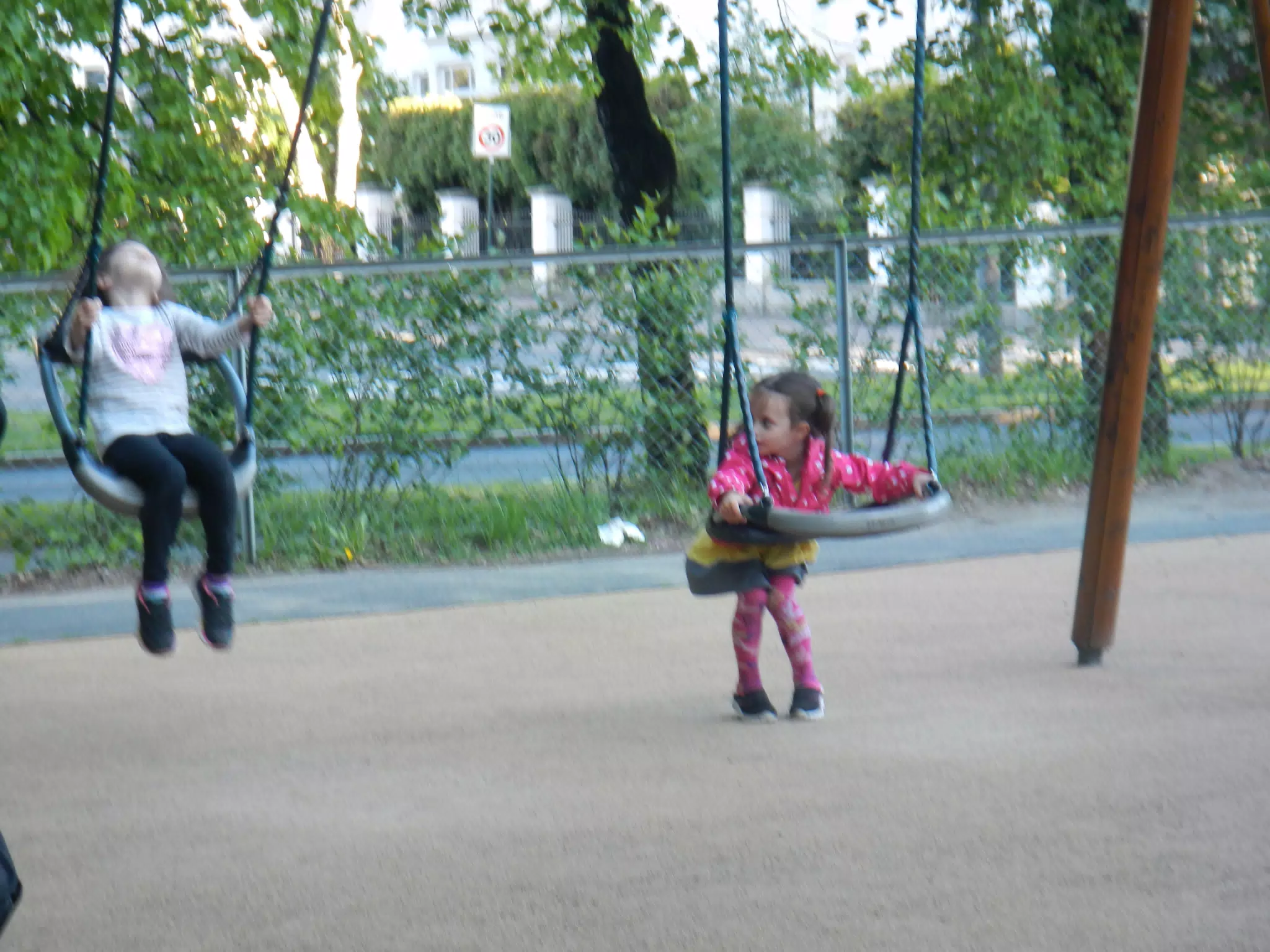 Liesl & Luciana on Swings