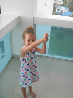 Luciana on the Balcony in Panama