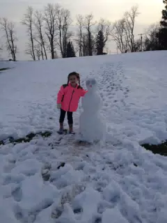 Liesl Made a Snowman on the Farm