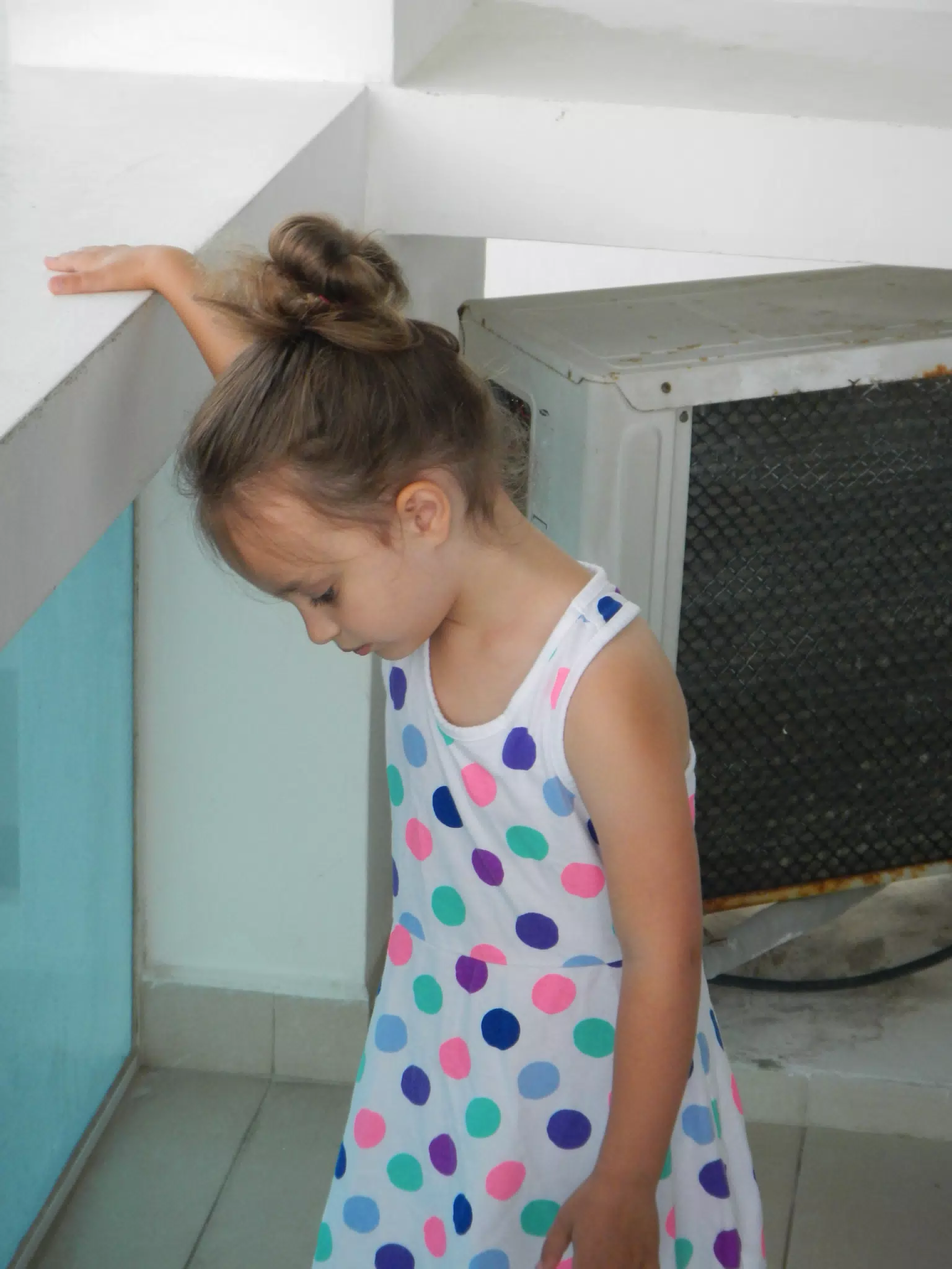 Luciana on Balcony in Rio Hato, Panama