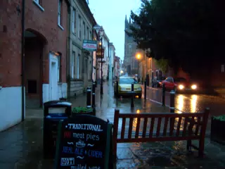 End of Castle Street in Warwick