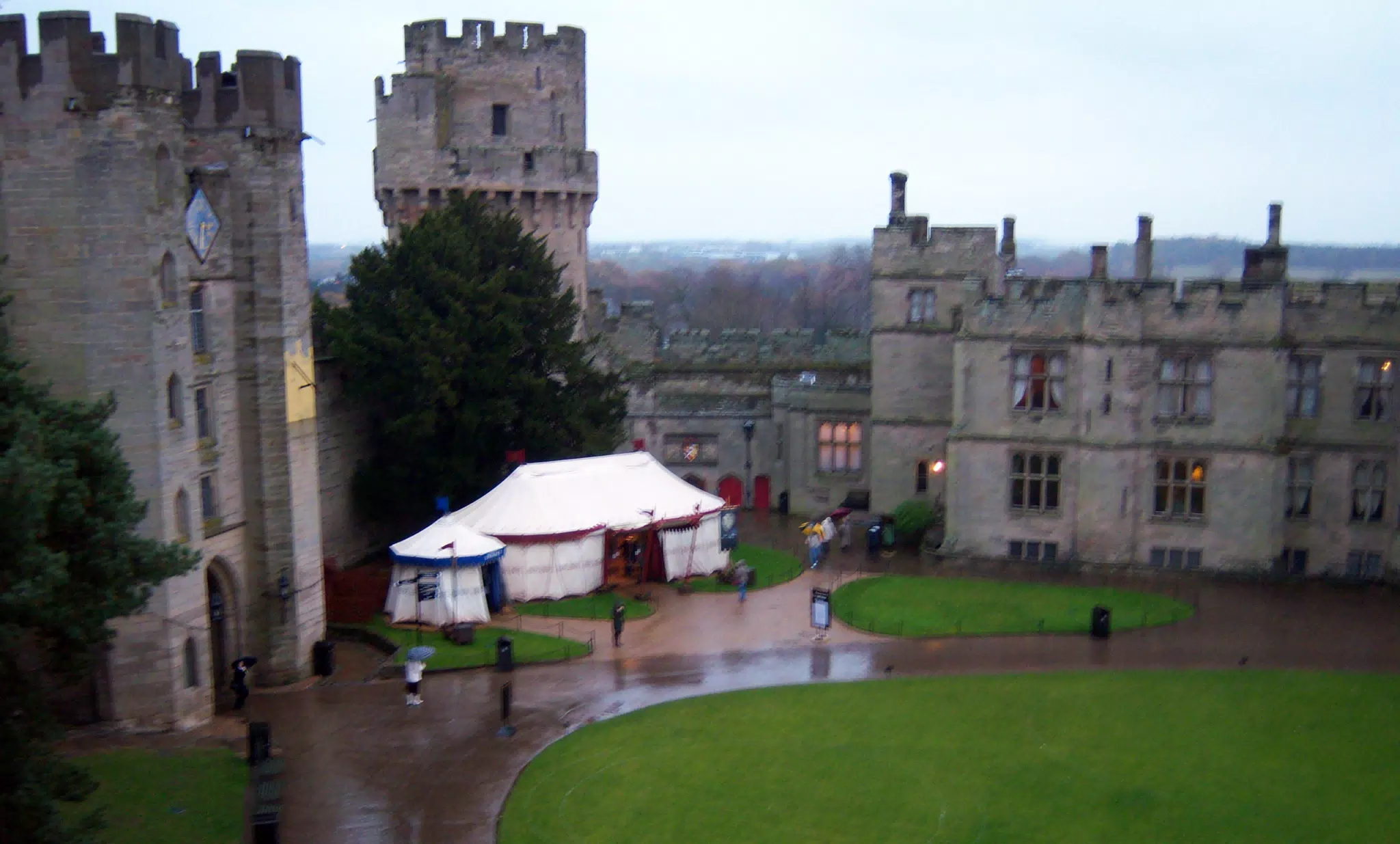Entrance to Warwick Castle from Guy's Tower