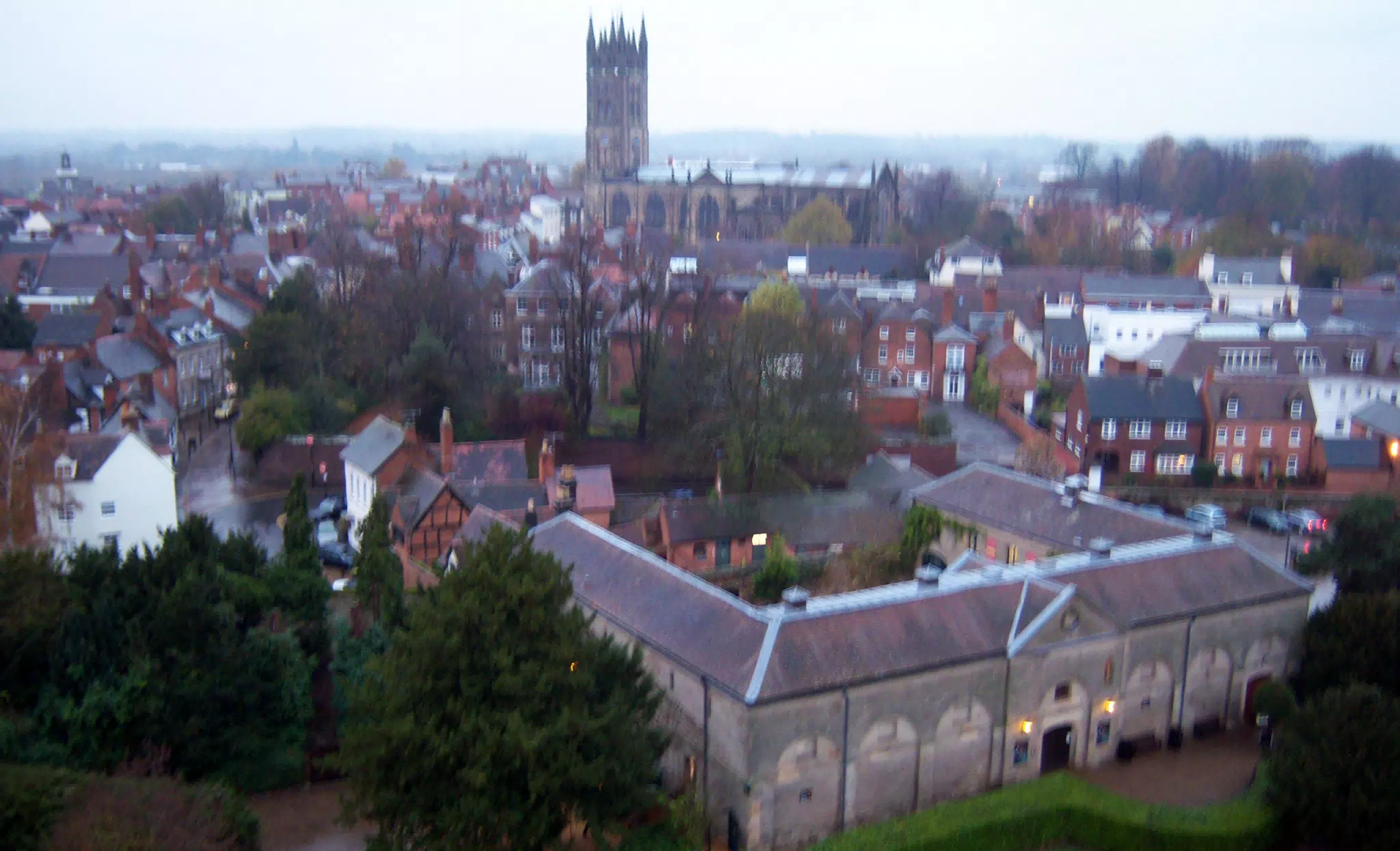 Warwick Village Church from Guys Tower Blurry