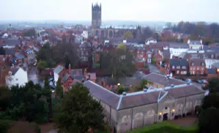Warwick Village Church from Guys Tower Blurry