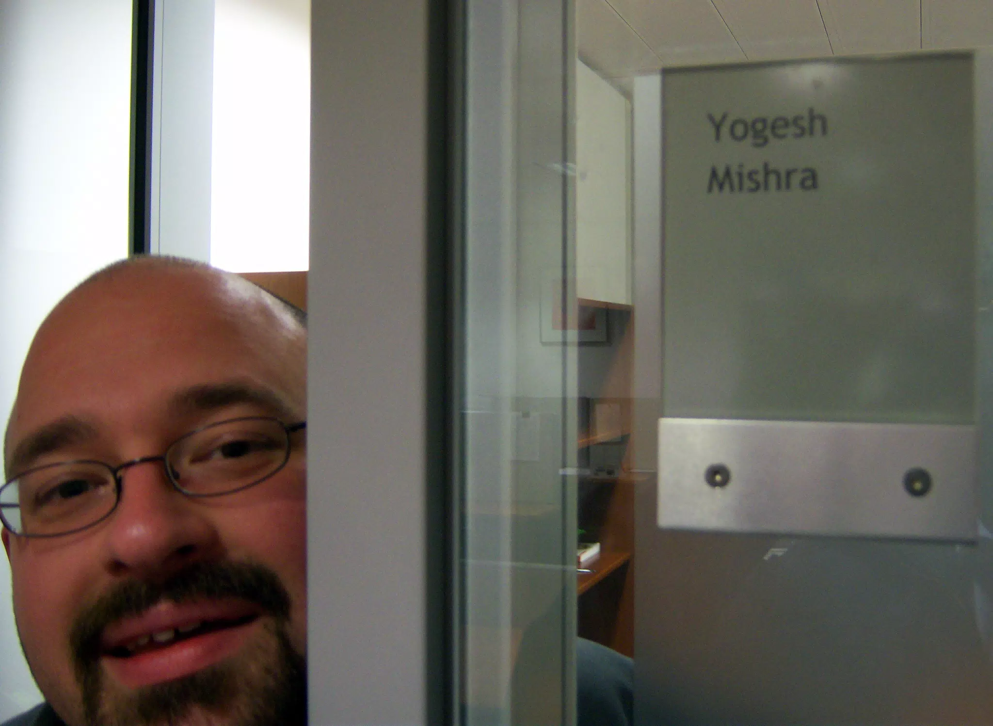 Scott at Yogesh's Office