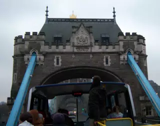 Taking Bus on London Bridge