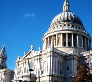 Top of Saint Pauls Cathedral Taken from Tour Bus