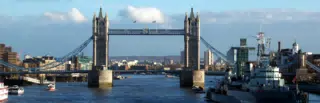Thames River, Tower Bridge and Boats