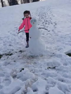 Liesl with Snowman