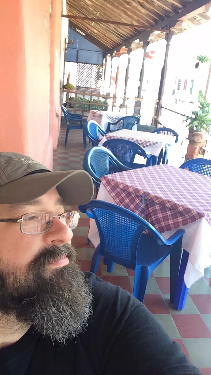 Selfie at a Cafe in Granada