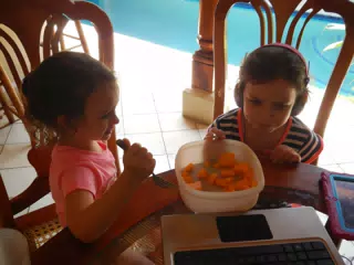 Eating Fresh Cantaloupe