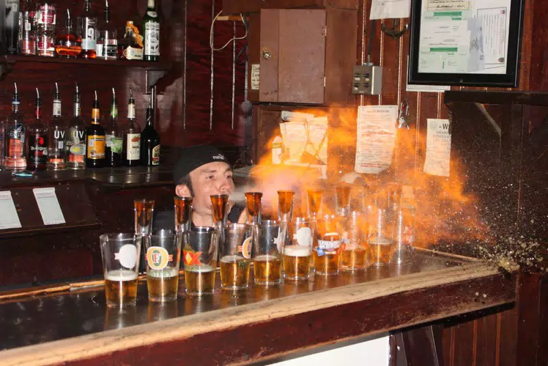 Flaming Doctor Peppers