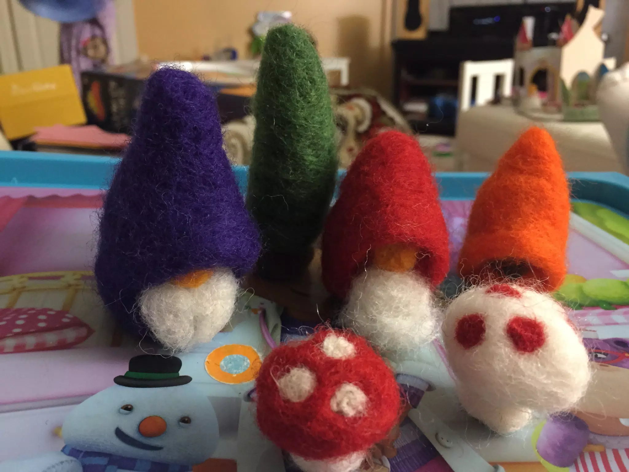 Felted gnomes