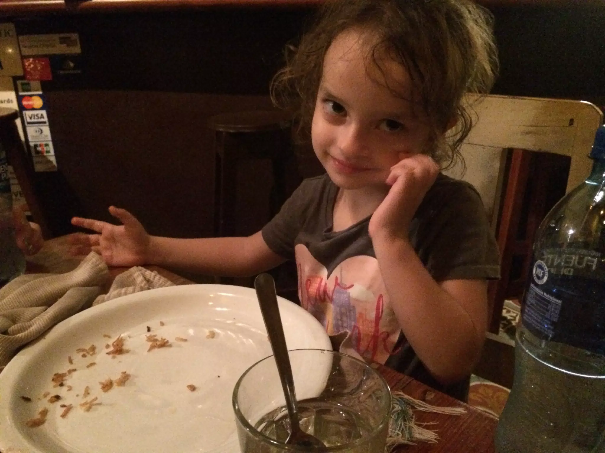 Luciana Finishing Her Meal