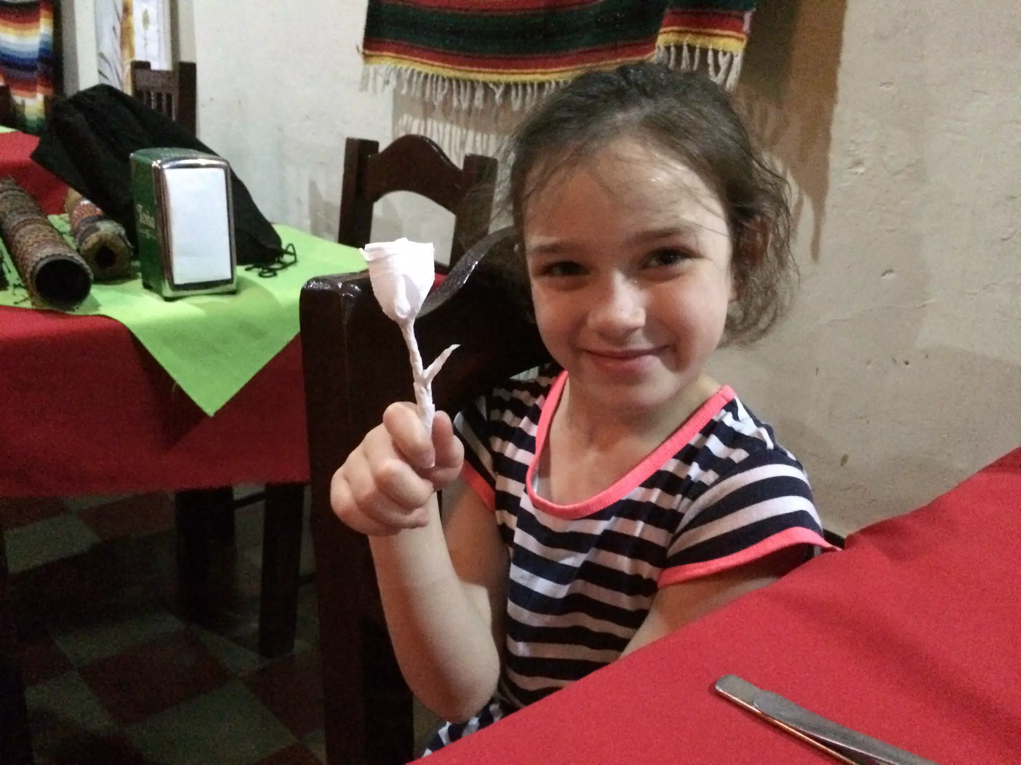 Liesl and Her Napkin Rose