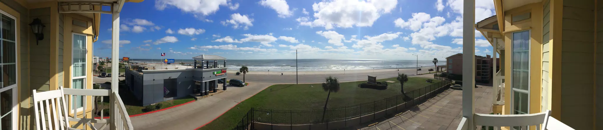Galveston Seawall from Victorian Condos