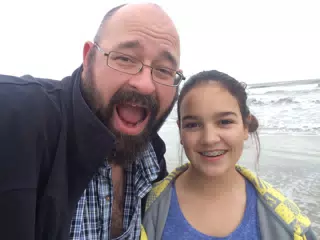 Scott & Emily on Galveston Beach