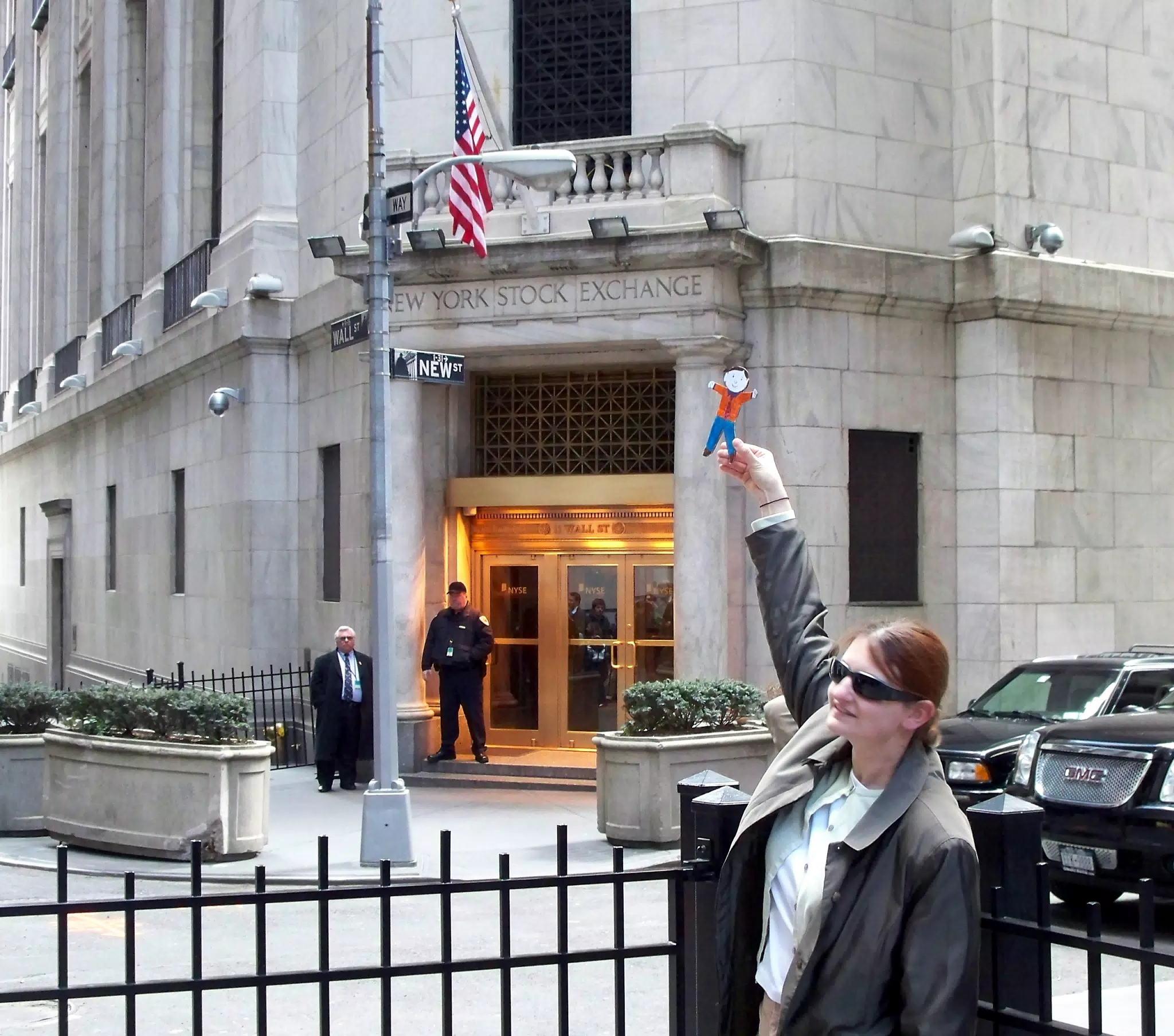 Flat Stanley Visits the New York Stock Exchange