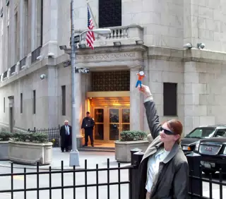 Flat Stanley Visits the New York Stock Exchange