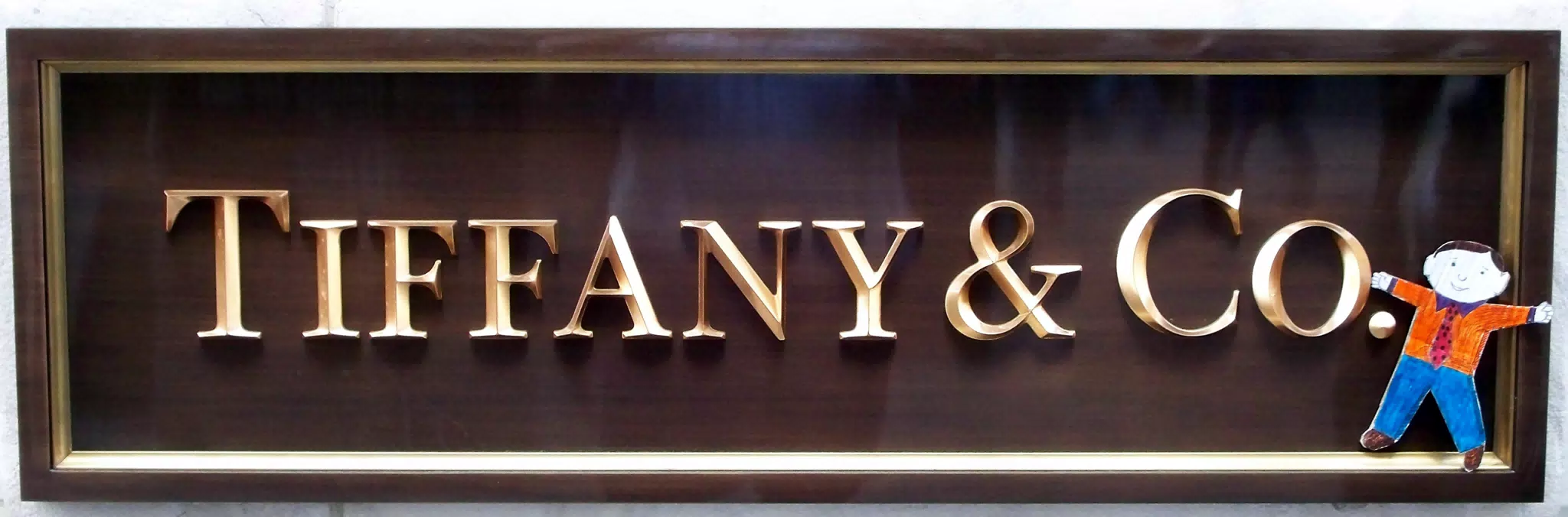 Tiffany Sign with Flat Stanley