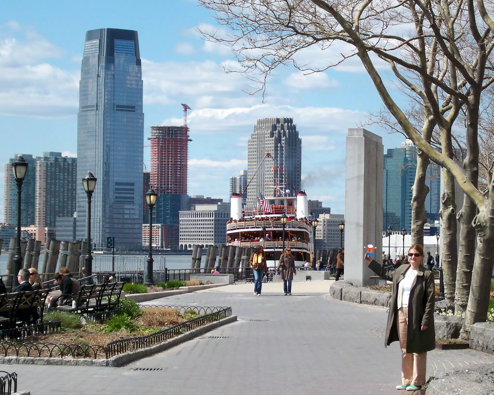 Flat Stanley Looking at Jersey City