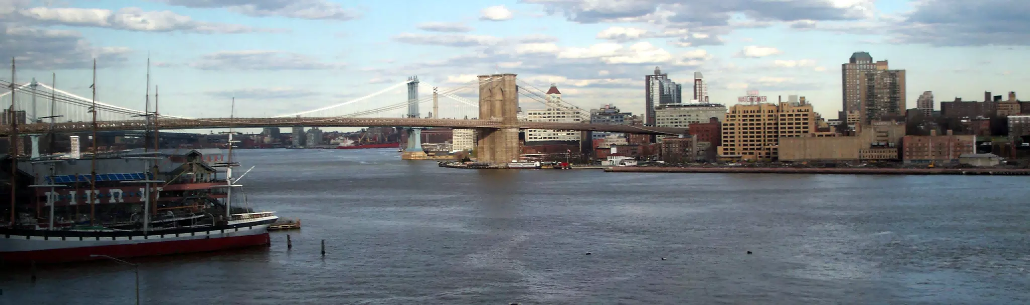 Brooklyn and Manhattan Bridges from 111 Wall Street