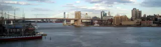 Brooklyn and Manhattan Bridges from 111 Wall Street
