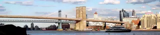 Brooklyn and Manhattan Bridges from East River Waterfront