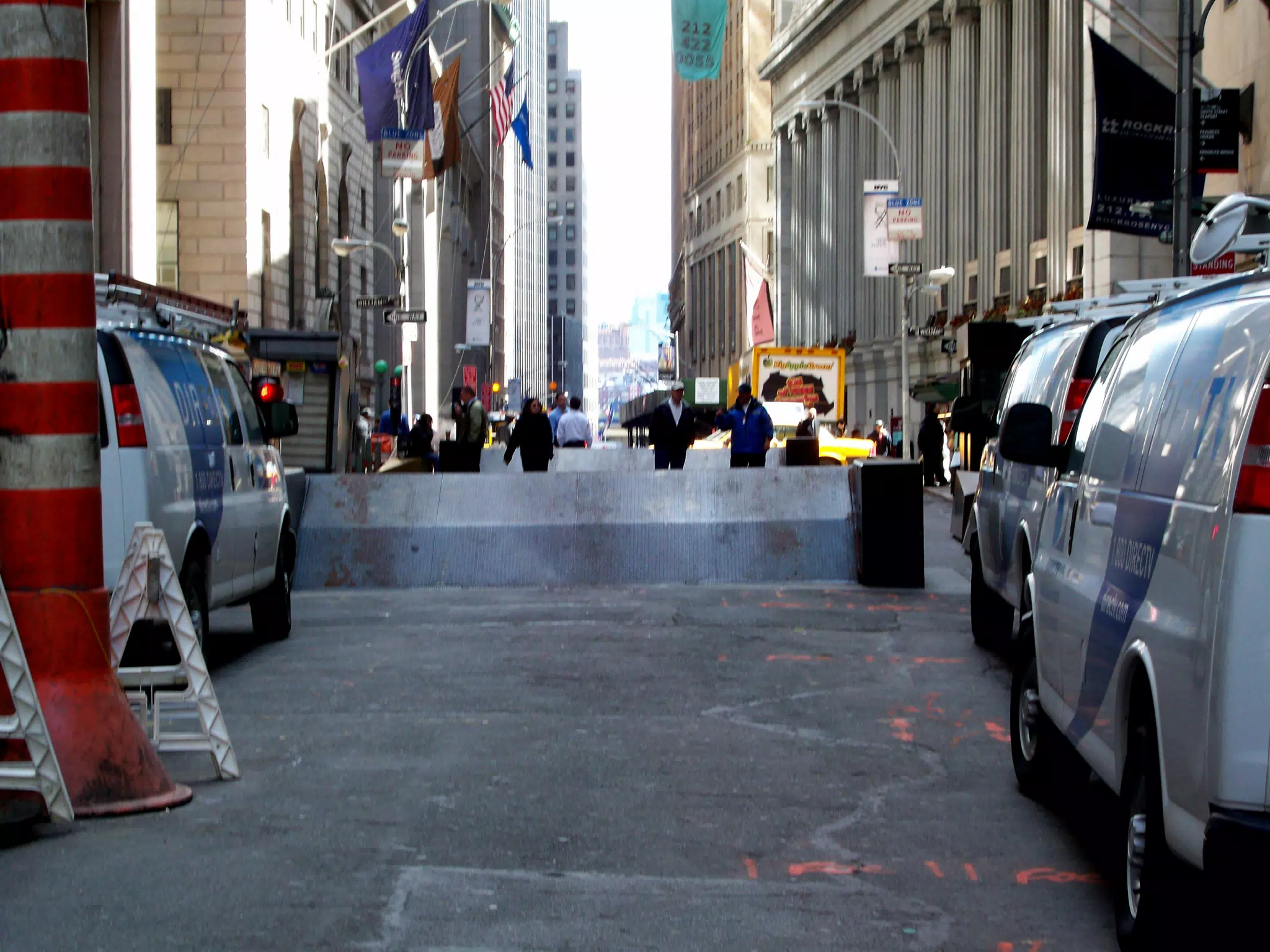 Street Barricades on Wall Street