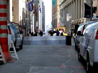 Street Barricades on Wall Street