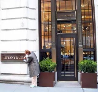 Flat Stanley at Tiffany and Co on Wall Street