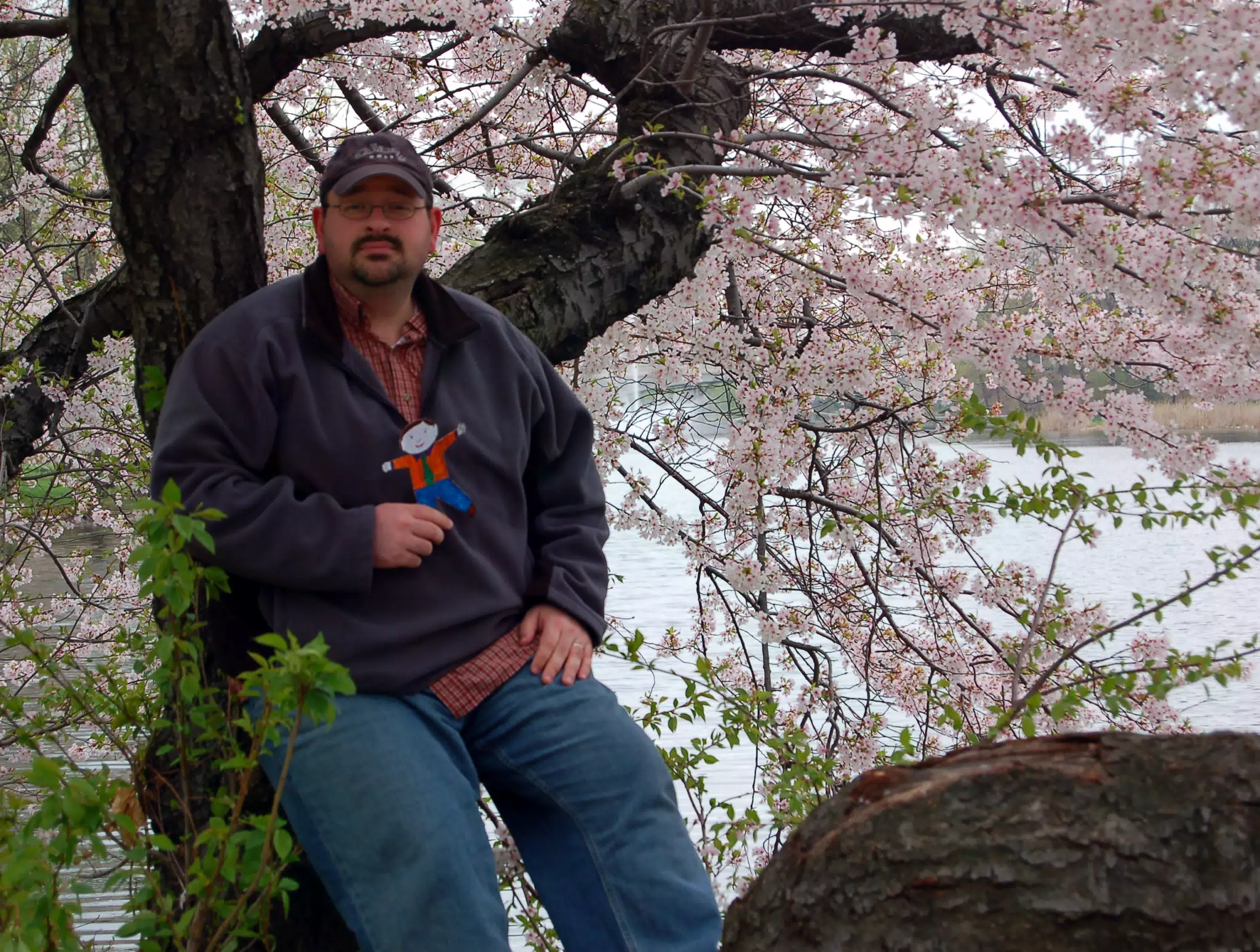 Flat Stanley and Scott Alan Miller in Branch Brook Park
