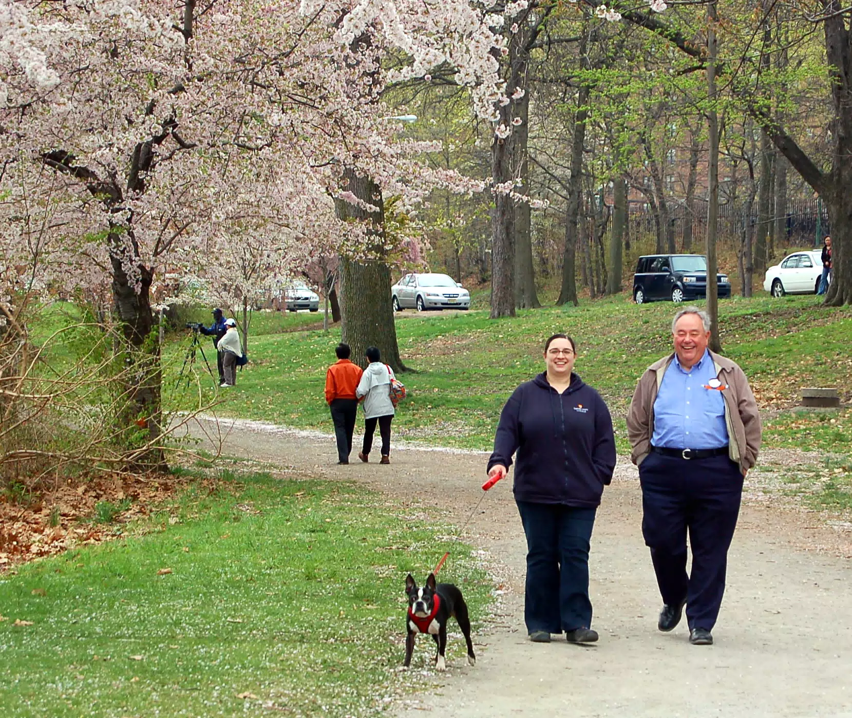 Flat Stanley, Oreo, Dominica Miller and Thomas Alan Miller in Branch Brook Park