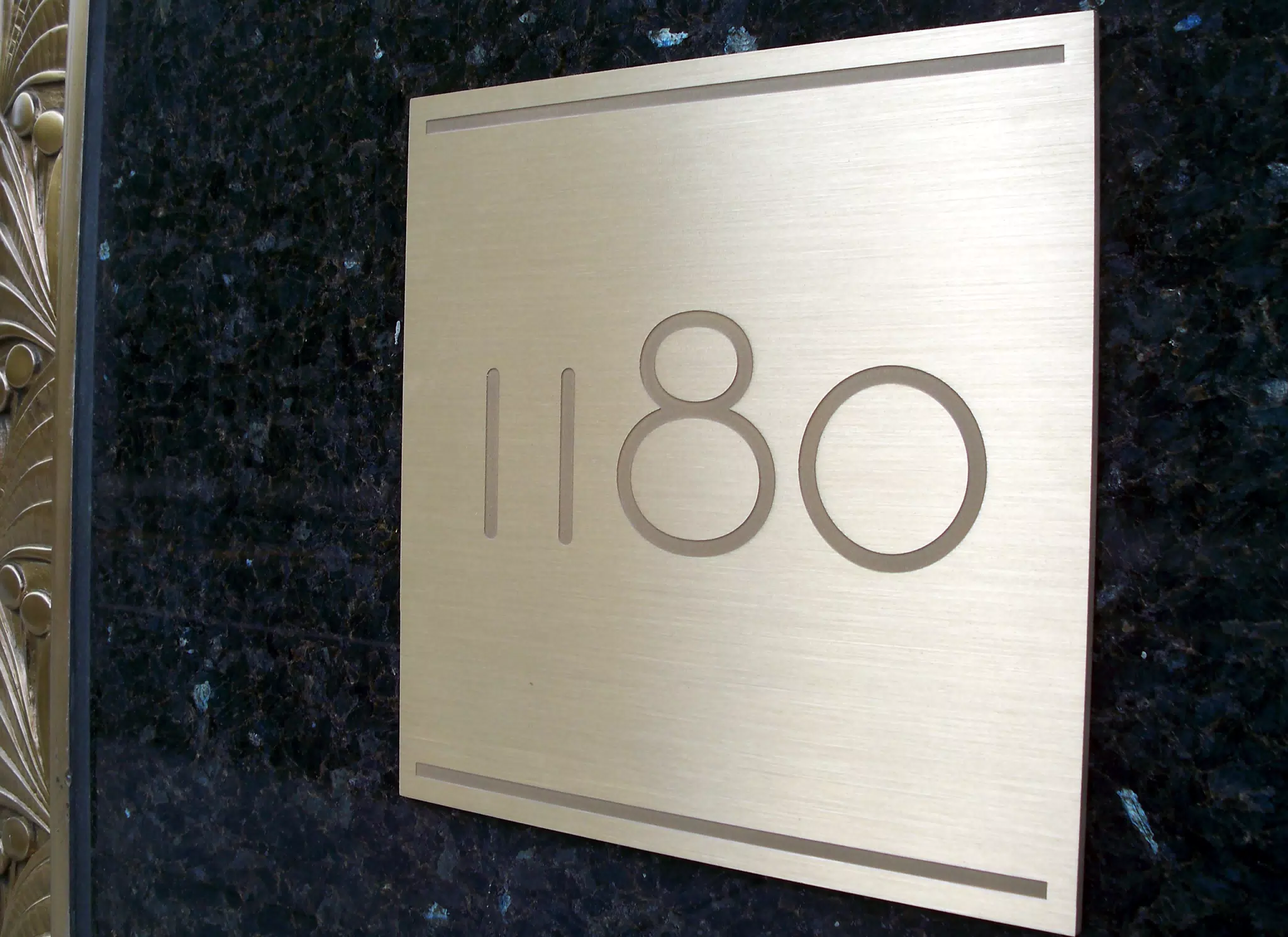 Brass Plaque of 1180 Raymond Boulevard, Newark