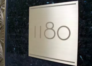 Brass Plaque of 1180 Raymond Boulevard, Newark