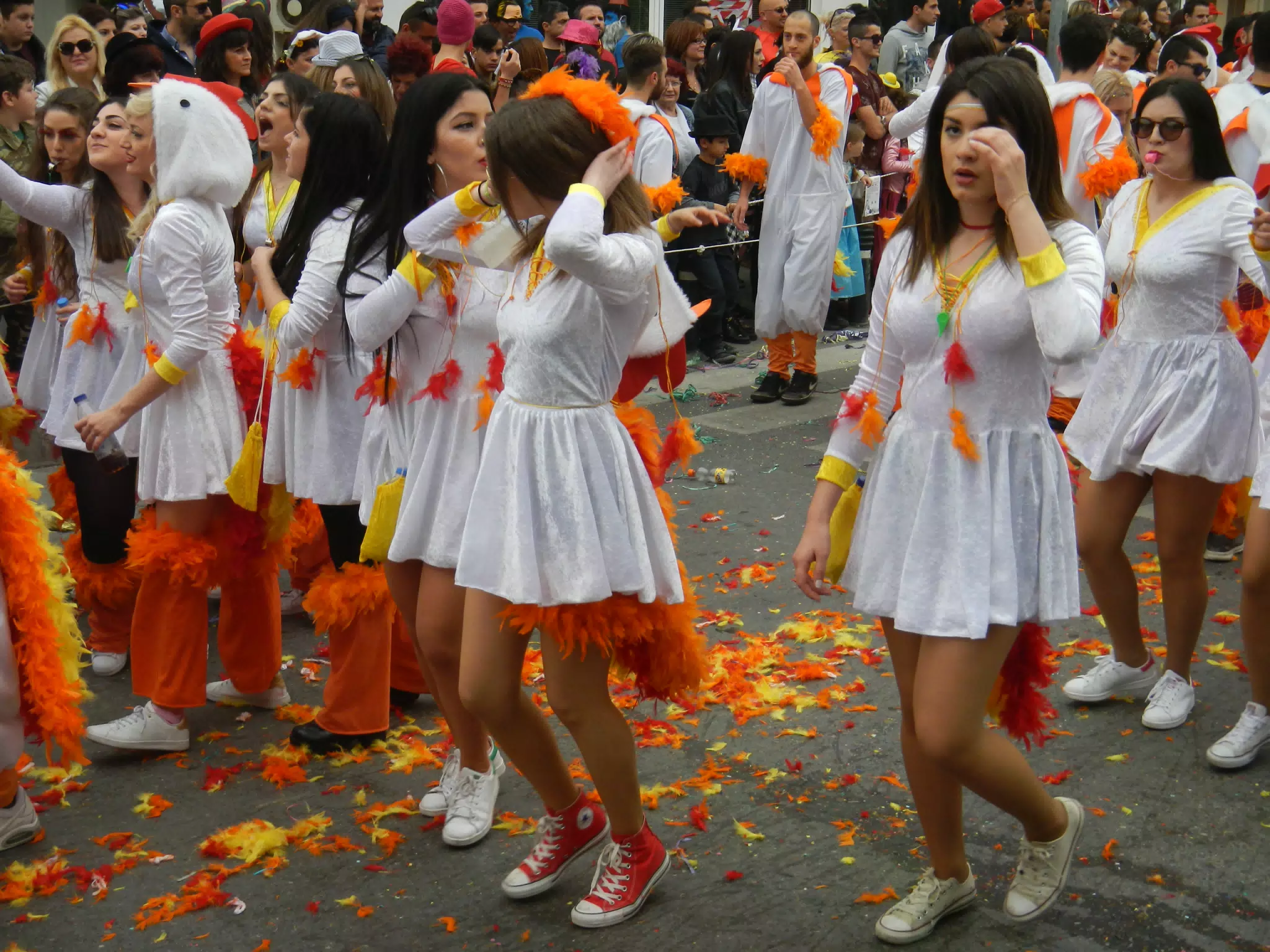 Girls in Rethymno Carnival Parade