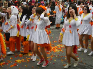 Girls in Rethymno Carnival Parade
