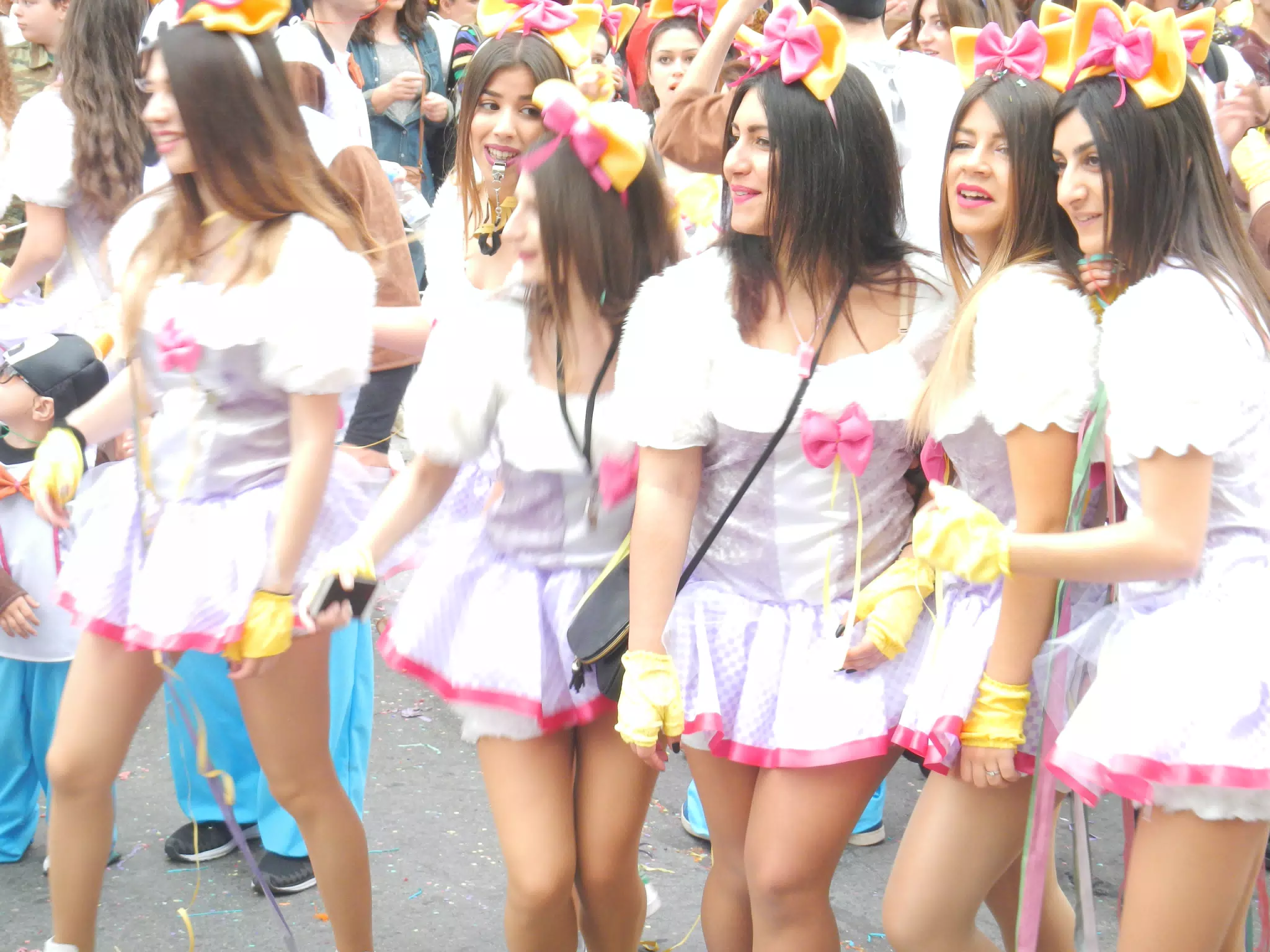 Parade Girls in Rethymno, Crete, Greece