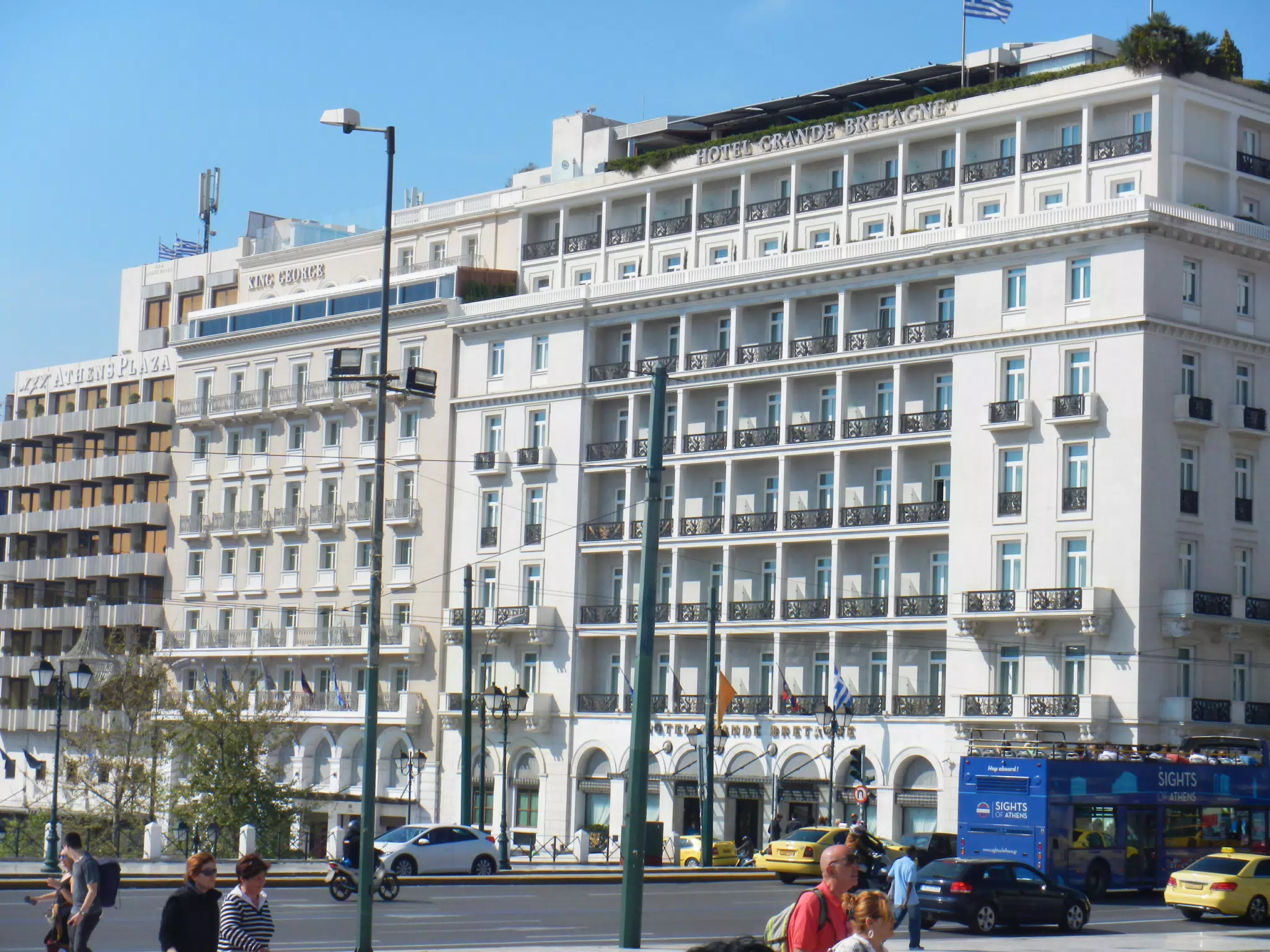 King George, Athens Plaza and Hotel Grande Bretagne in Athens