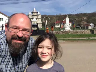 Scott and Liesl in Baita, Romania
