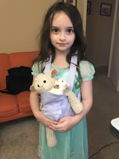 Luciana with Her Lambie