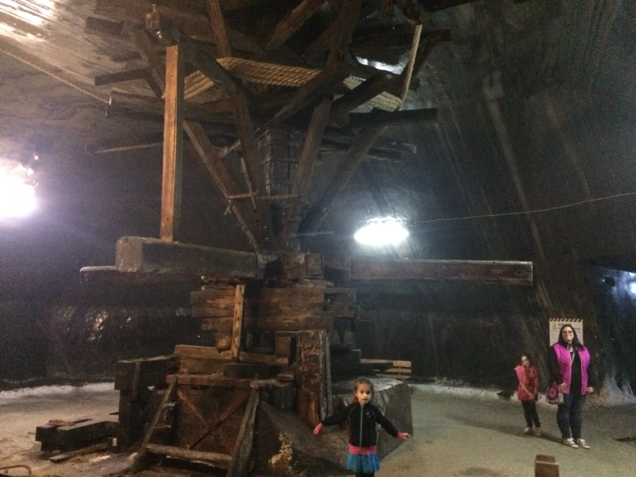 Giant Mechanism inside Salina Turda Salt Mine