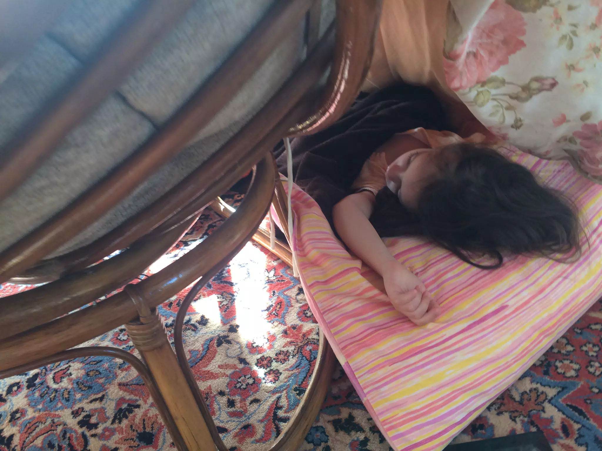 Luciana Sleeping in Her Tent