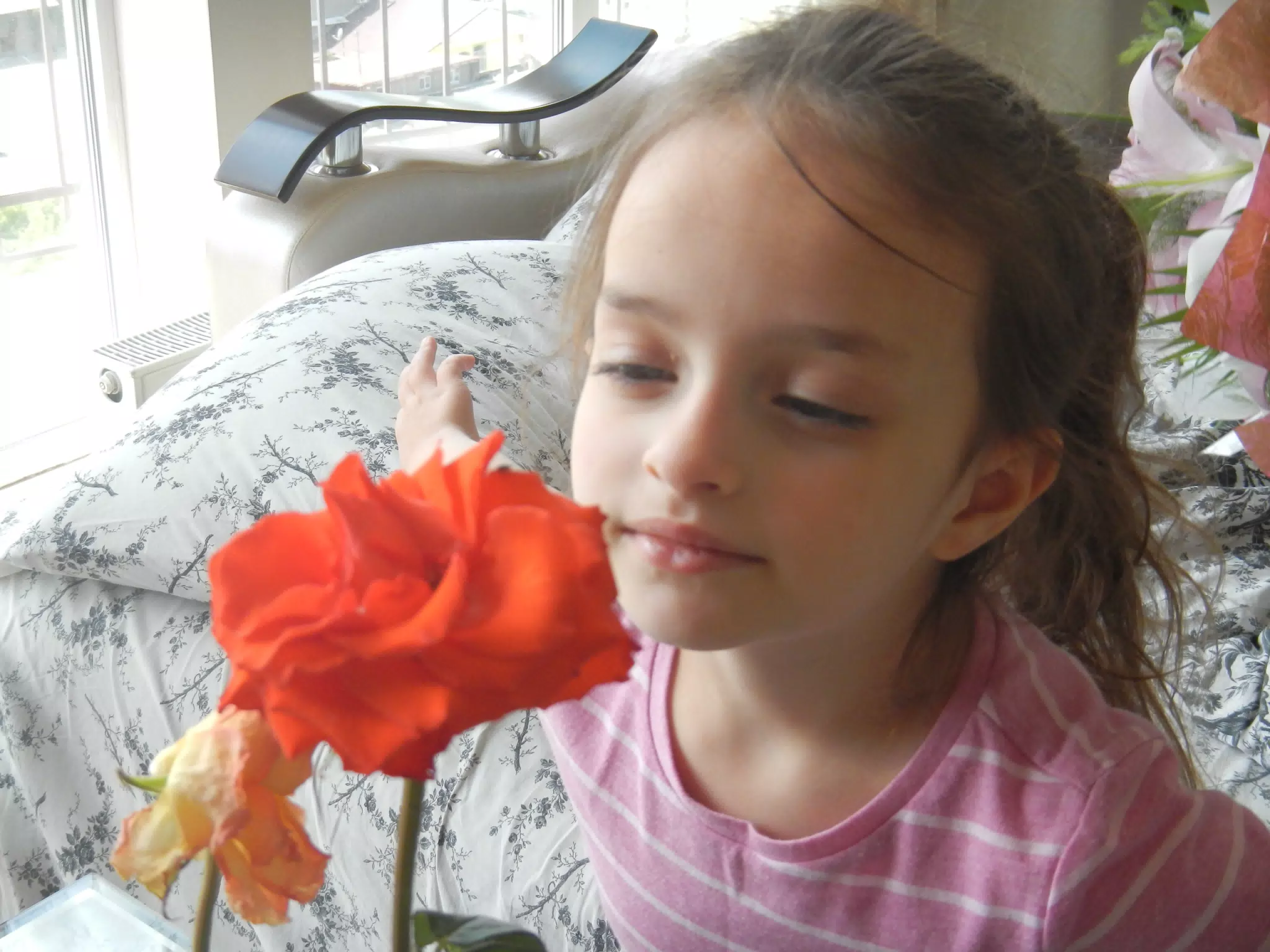Luciana with Red Flower