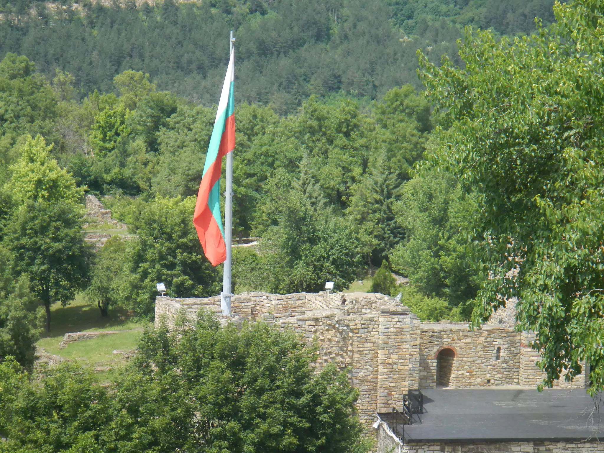 Bulgarian Flar in Tarnovo, Bulgaria at the Fortress