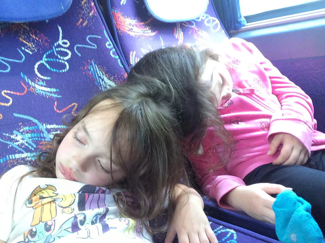Luciana and Liesl on the Bus in Moldova