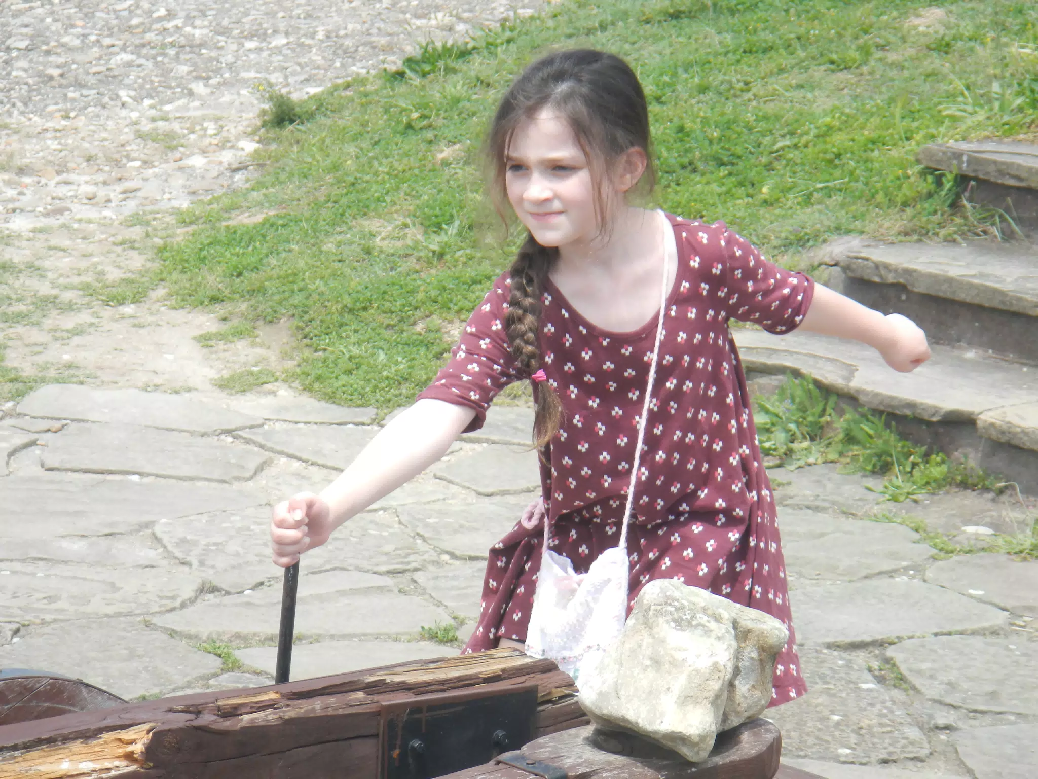 Liesl Firing the Cannon at the Fortress in Veliko Tarnovo