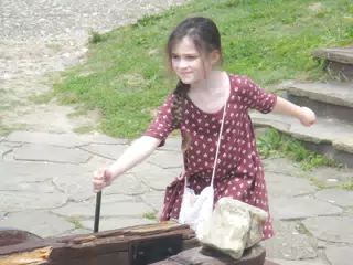 Liesl Firing the Cannon at the Fortress in Veliko Tarnovo