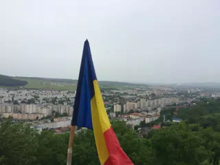 Romanian Flag over Targu Mures