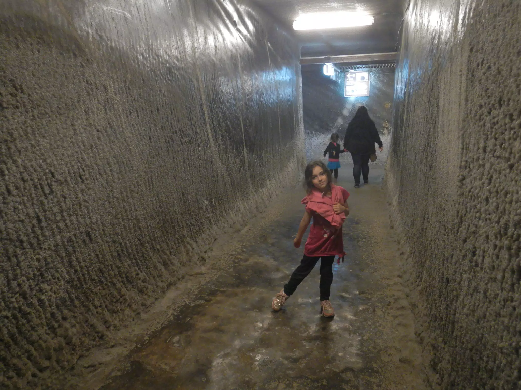 Liesl in the Salt Mine at Salina Turda